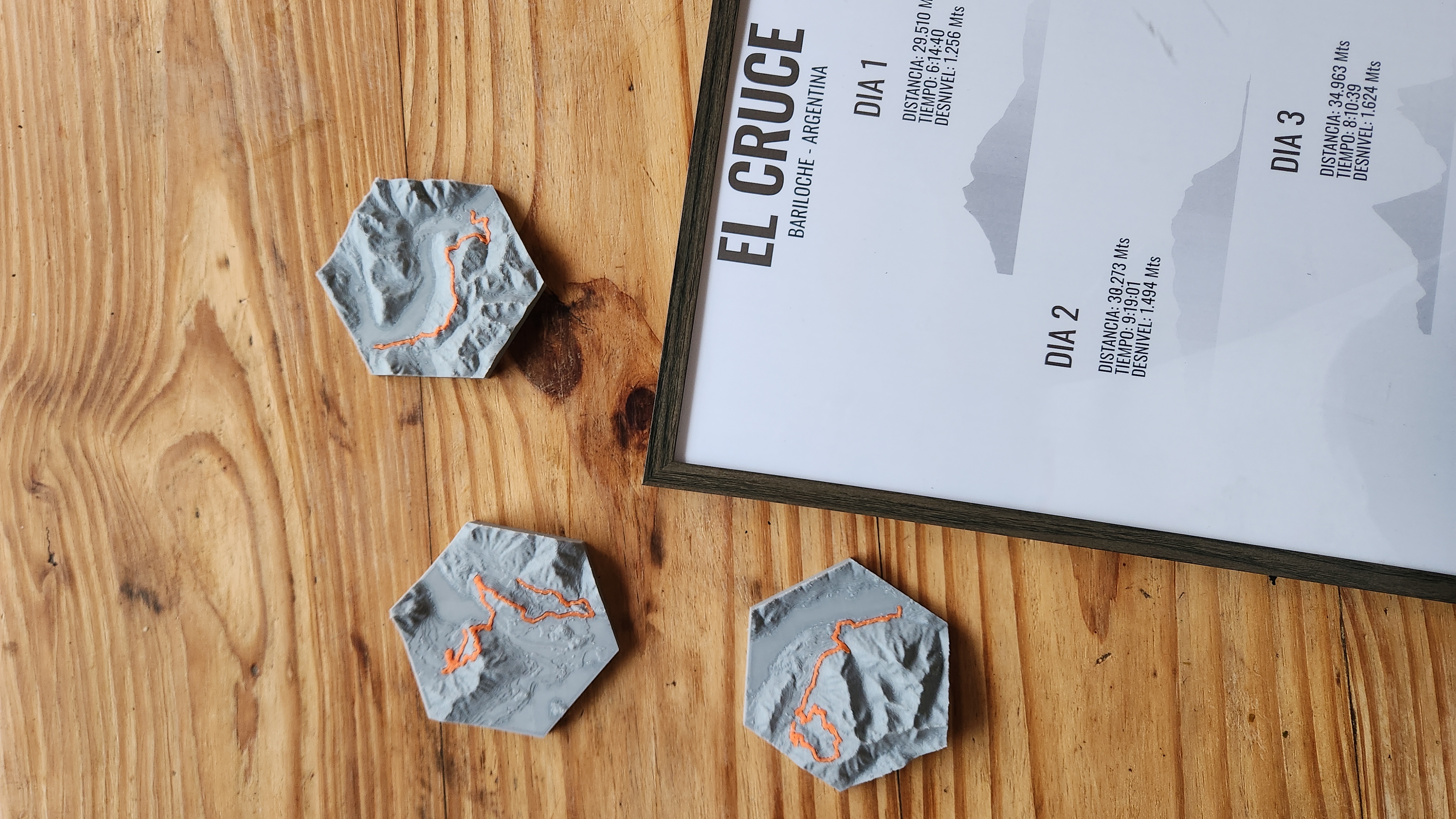 Detalle del relieve impreso en 3D