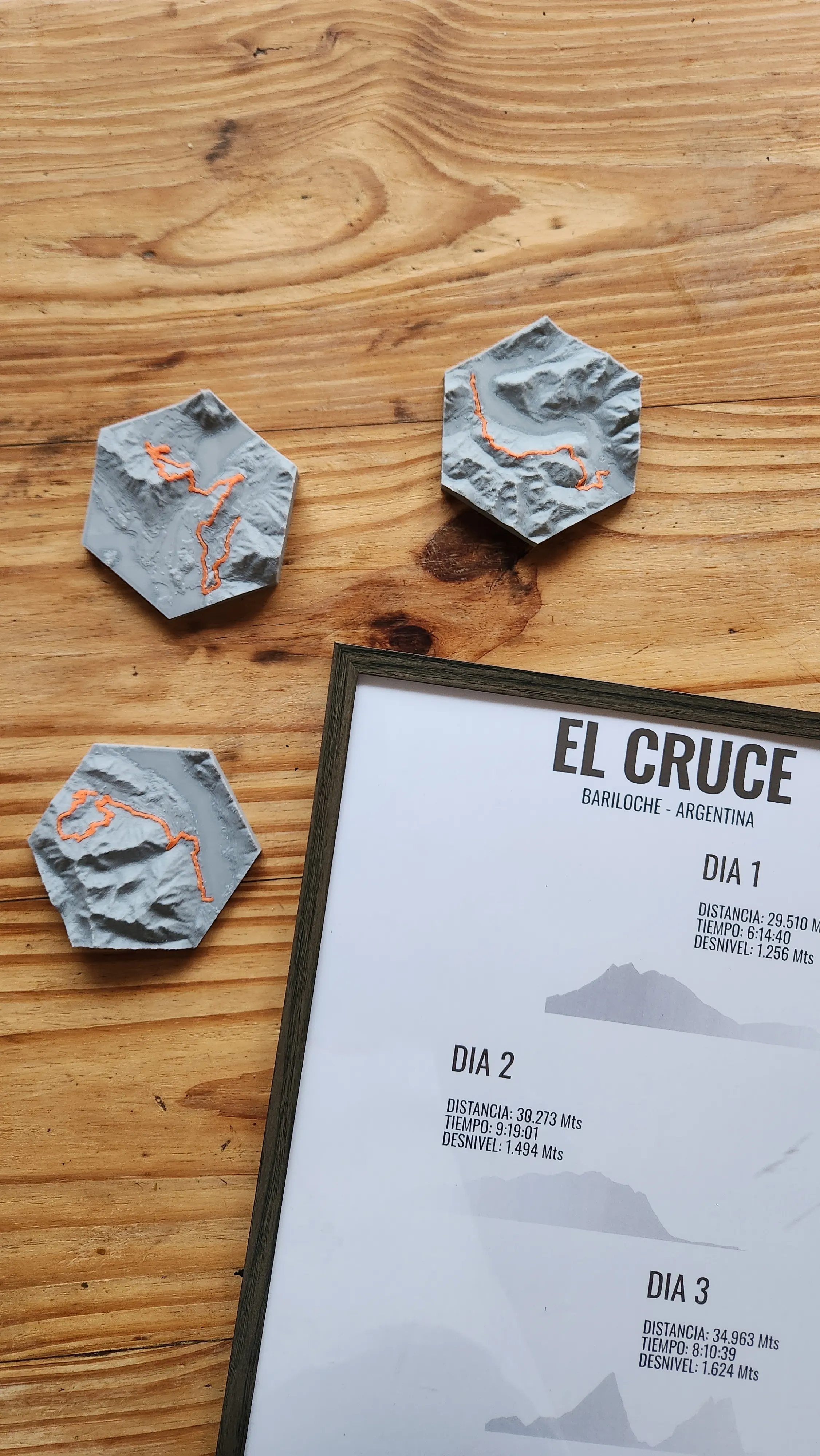 Detalle del relieve impreso en 3D